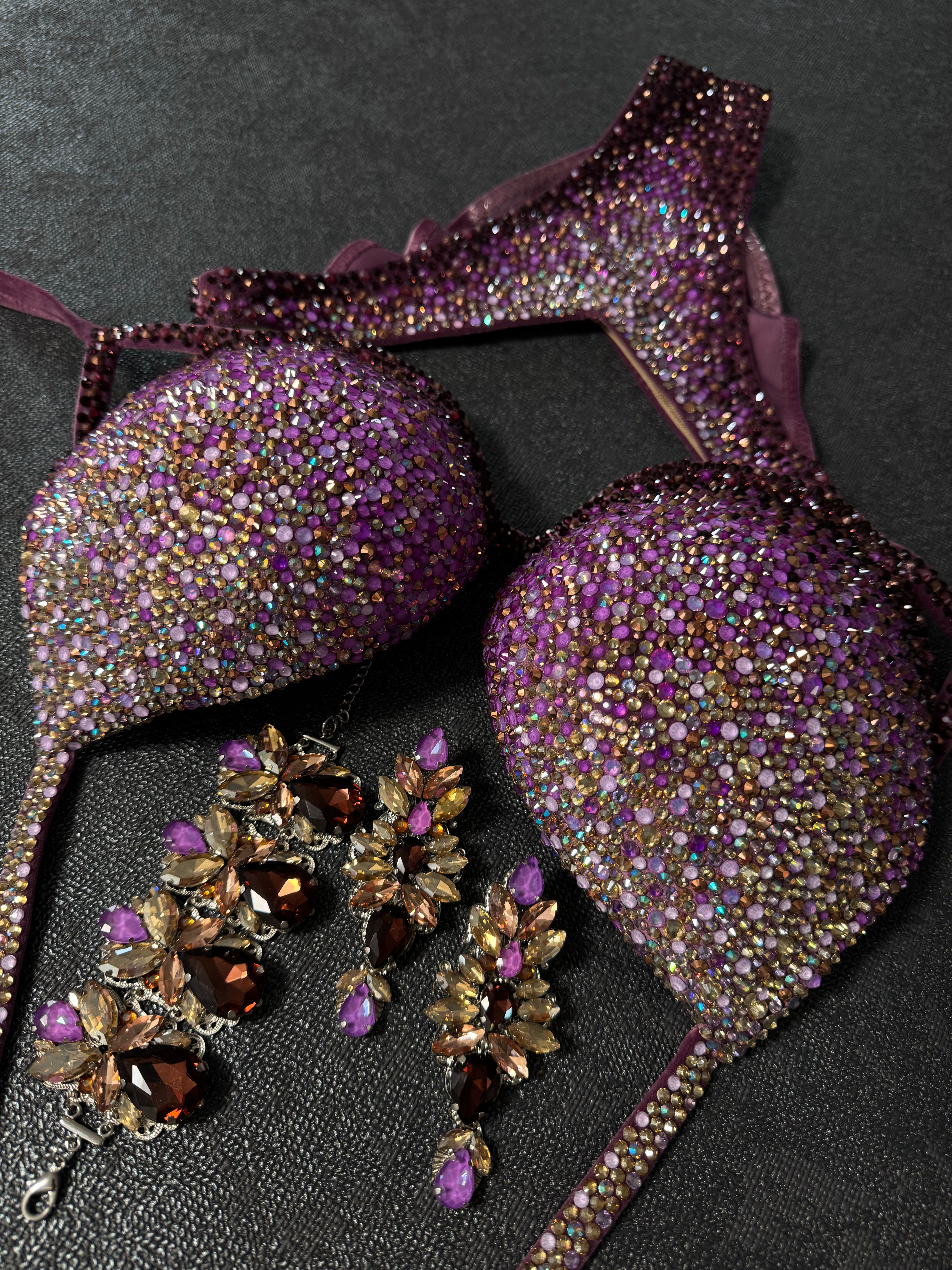 デザイン＆グラデーション・ビキニ｜ヴァイオレットシャンパン Violet Champagne Gradient Bikini