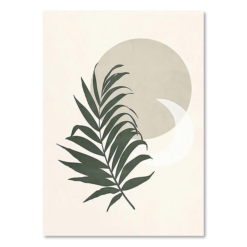 Thumbnail: Leaves, Sun Moon Geometric Abstract Posters Boho