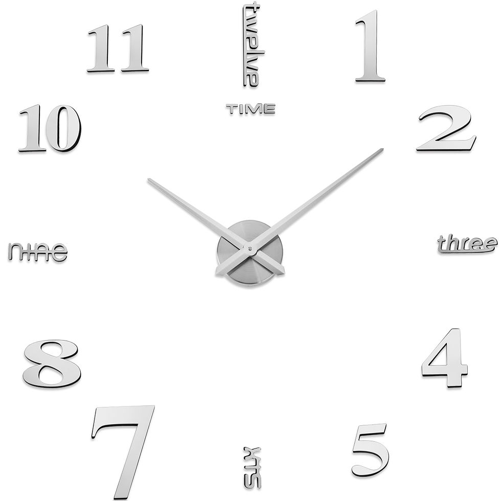Thumbnail: Modern Frameless Large Vintage Metal Art Wall Clock