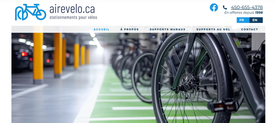Conception d'un site web avec base de données CMS pour Aire Vélo à Montréal