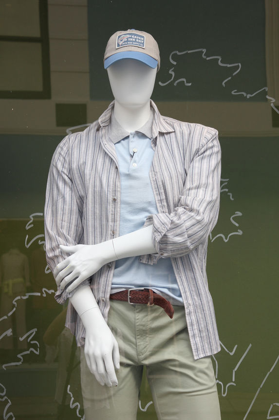 Window display and mannequin styling