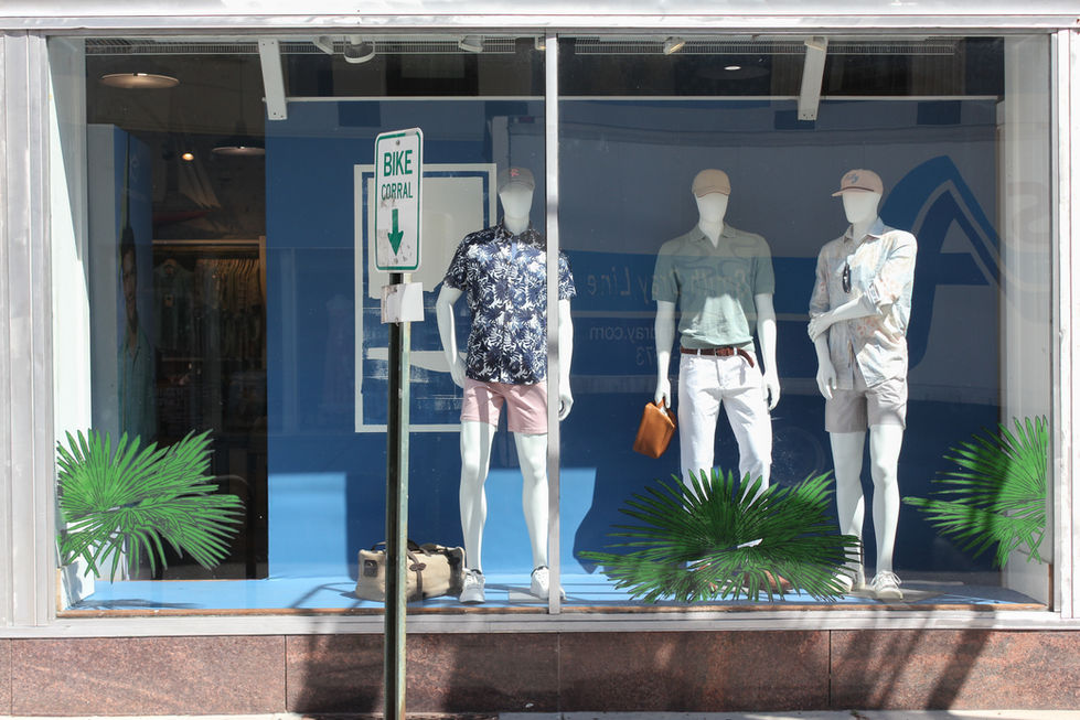 Window display and mannequin styling