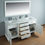 Thumbnail: Cadence White 60" Double Sink Vanity with Mirror