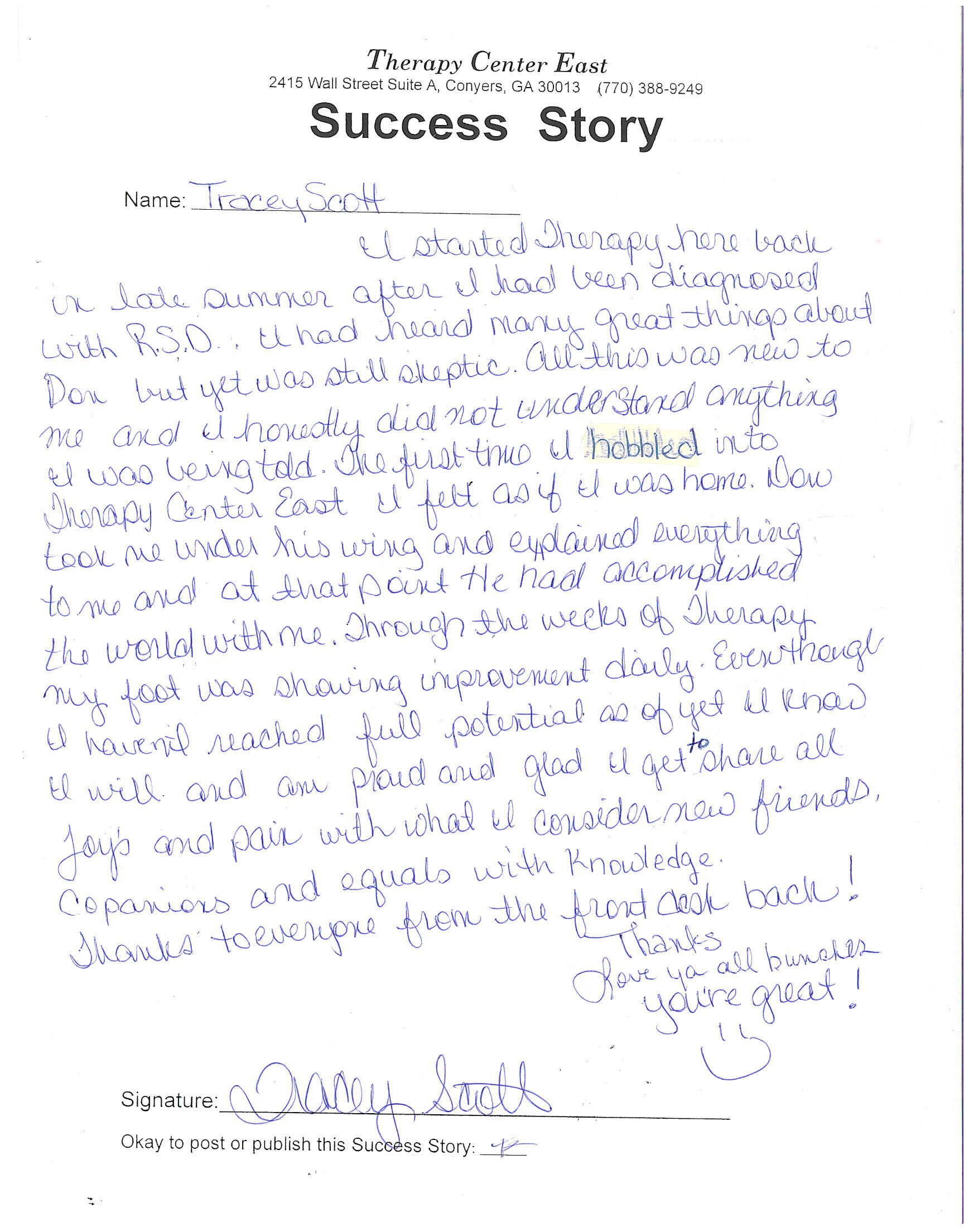 RSD Success Story