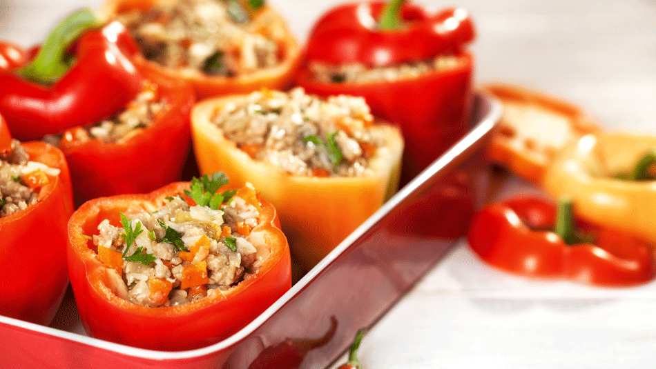 TUNA SALAD–STUFFED RED PEPPER