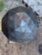Thumbnail: Handmade Geodesic Geo Dome Firepit Outdoor Decor Fire Pit