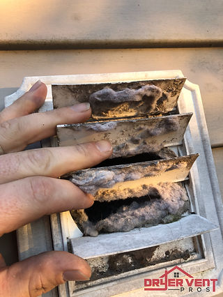 Dirty dryer vent cleaners outside lint clog dryer vent cleaning in Hanahan SC by Dryer Ven