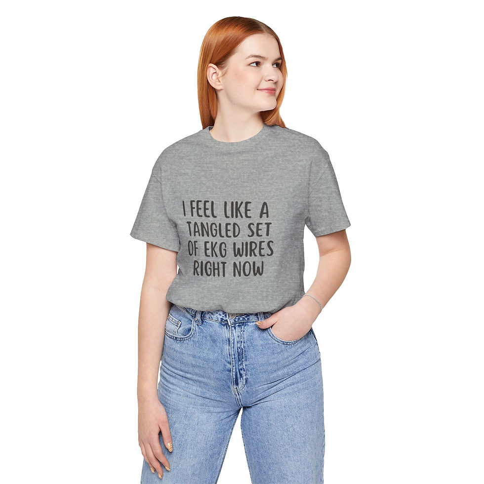 Thumbnail: I Feel Like EKG Wires Short Sleeve Tee