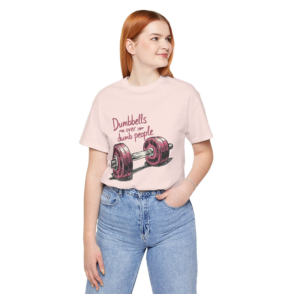 Thumbnail: Dumbbells Over Dumb People Short Sleeve Tee