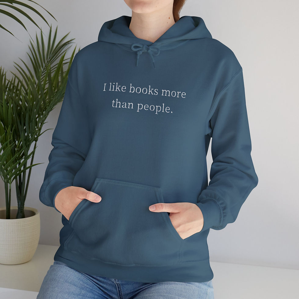 Thumbnail: I Like Books More Hooded Sweatshirt