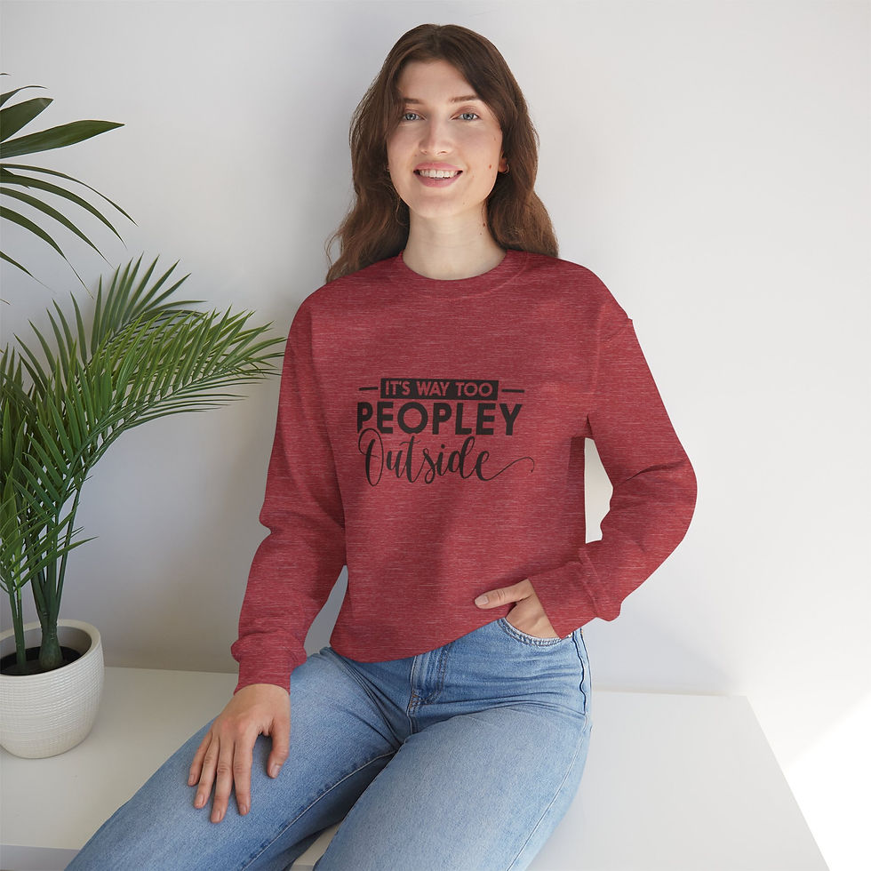 Thumbnail: Too Peopley Outside Crewneck Sweatshirt