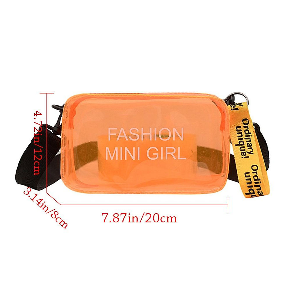 Miniatura: Transparent Laser Crossbody Bag for Women Candy Color Letter Fashion Mini Should