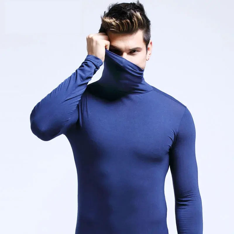 Miniatura: Men's Original Shirts Fall/Winter T-Shirt Fashionable Inner Wear for Men Slim Fi