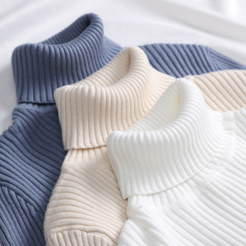 Heliar Women Fall Turtleneck Sweater Knitted Soft Pullovers Cashmere Jumpers Bas
