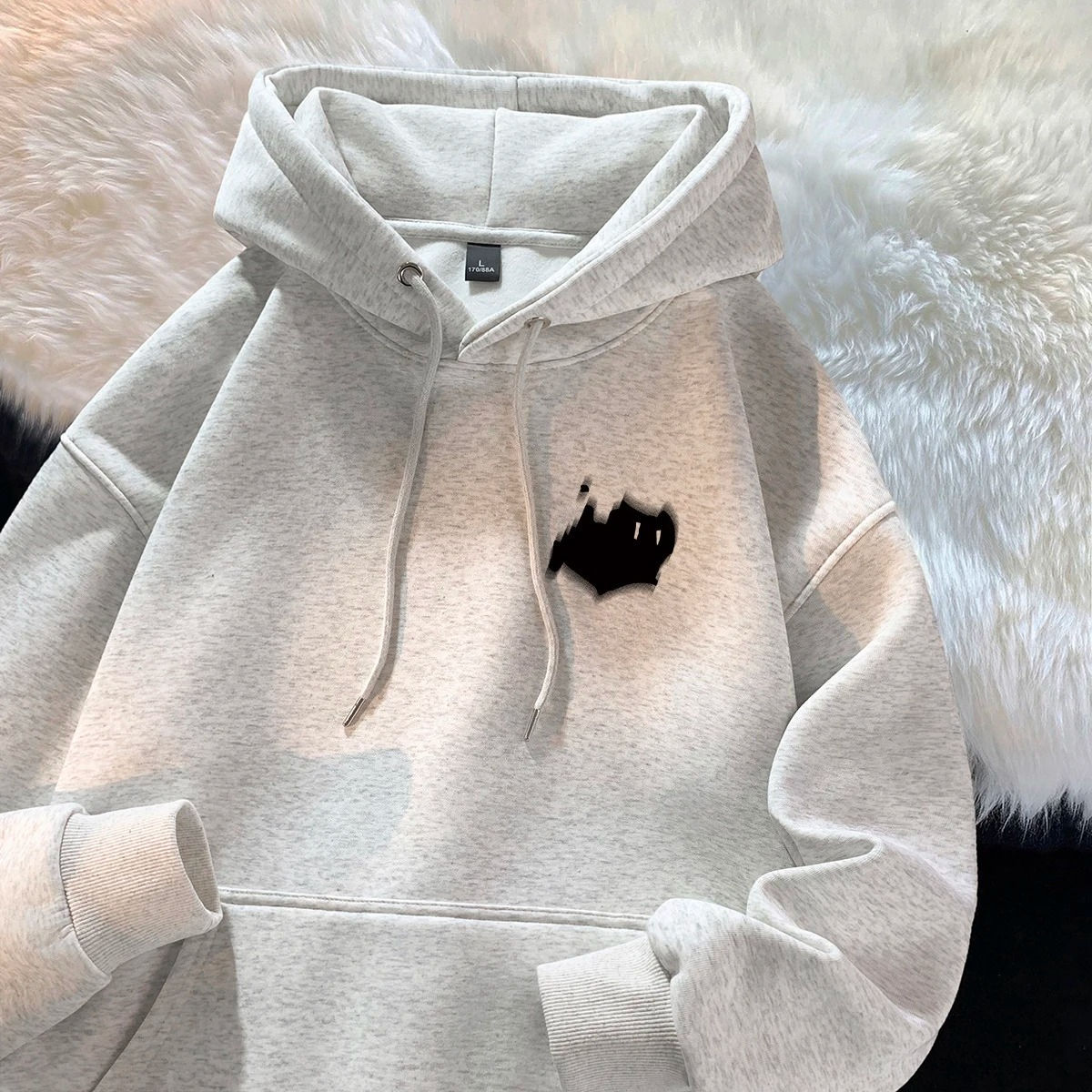 Hoodie Men's Trendy Brand Versatile Hong Kong Style High Street American Printed
