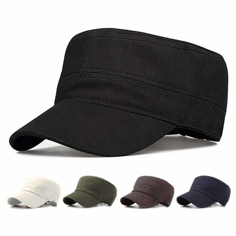 Miniatura: Hat Men's Flat Military Hat Is Simple And Versatile, Middle-Aged Hat Spring And 