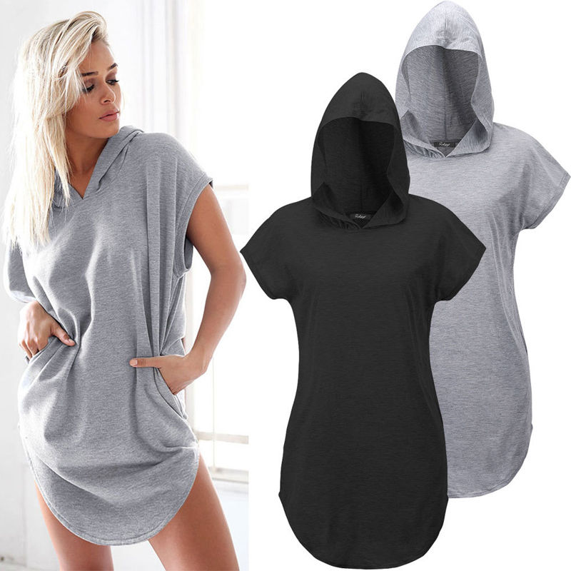 Miniatura: Camisas Femininas T Shirt Hooded T-Shirt Women Clothing Short Sleeve 2025 Summer