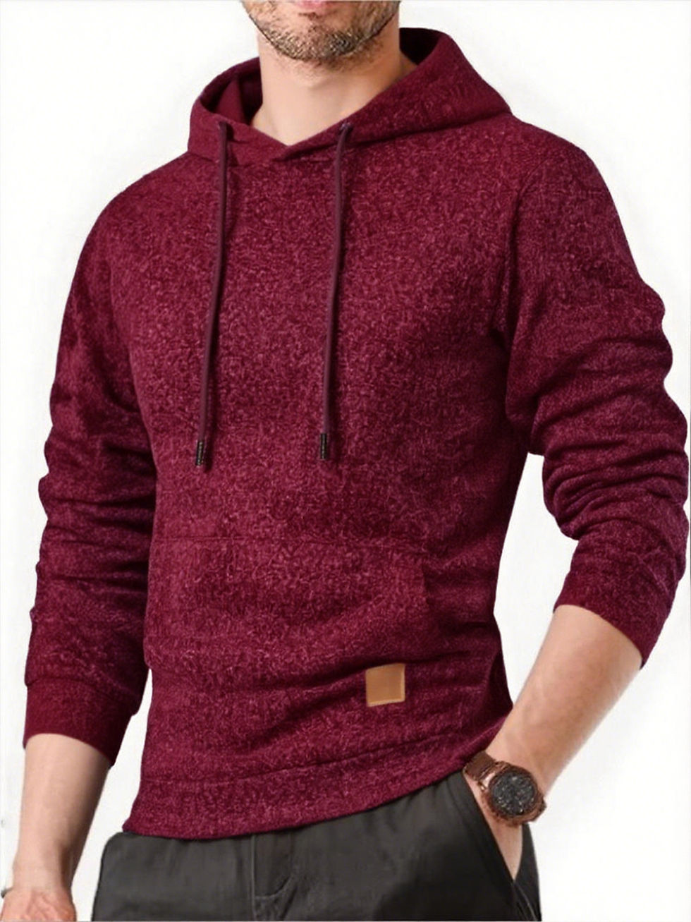 Miniatura: Sweatshirt New Spring Autumn Streetwear Fashion Outwear Men's Solid Color Hooded