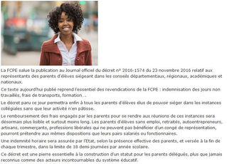 Représentants de parents d'élèves enfin un vrai statut
