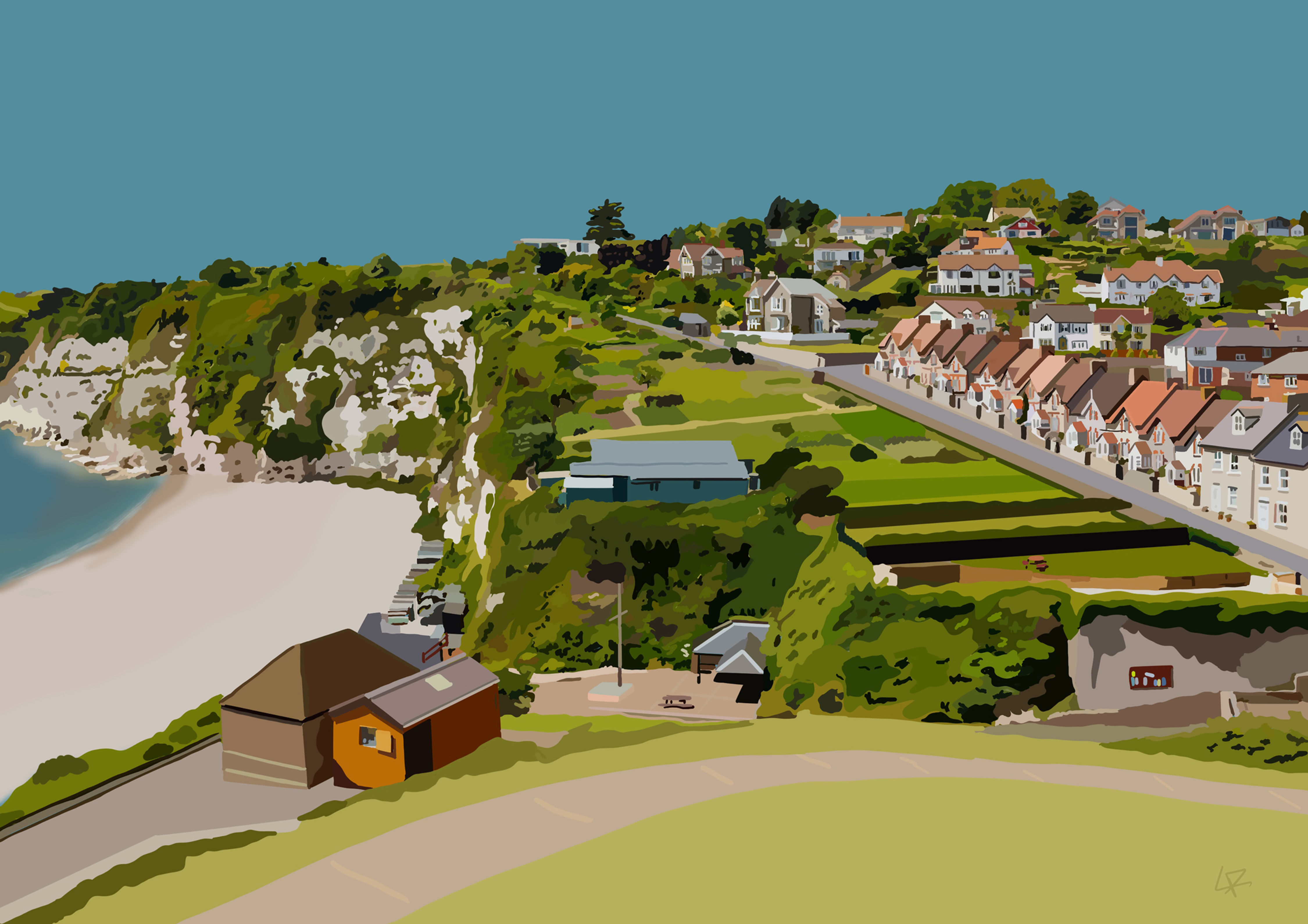 Beer Village Art Print