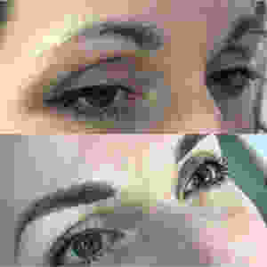 I created the illusion of lift to open the eye area as well as enhancing the existing shape