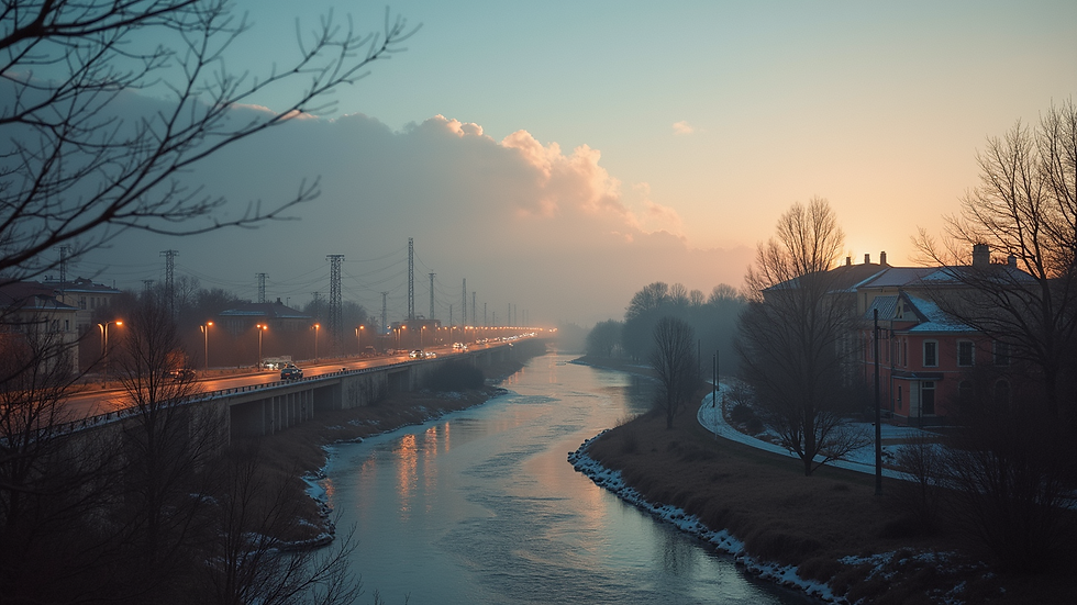Geniş açılı görünümde Kıbrıs'ta modern bir hastane binası