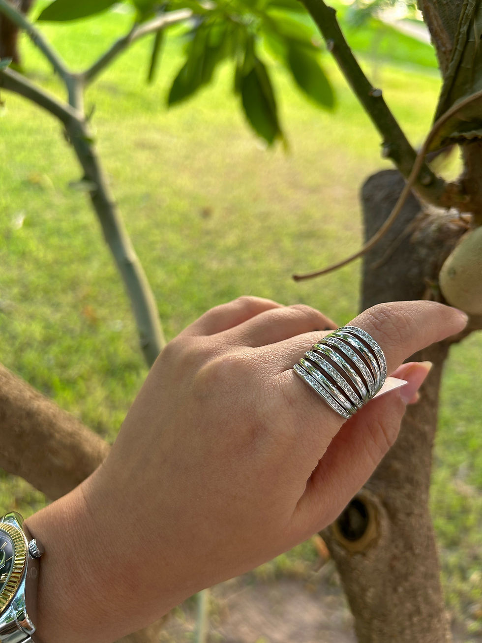 Çelik Silver Şövalye Ayarlanabilir Yüzük