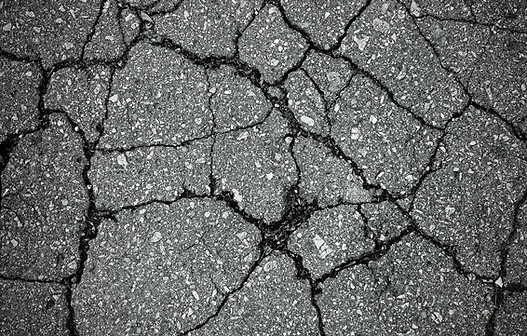 cracked asphalt in northeast ohio