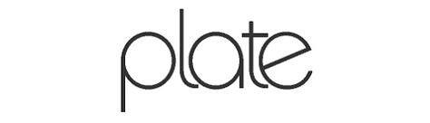 The word plate written in an elegant, thin, all lowercase font.
