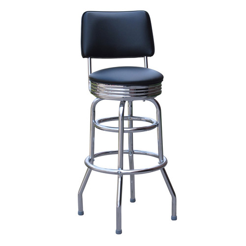 Chrome Diner Stool with Back Mysite