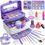 Thumbnail: Hollyhi 42 Pcs Kids Makeup Kit for Girl, Washable Girls Makeup Kit Toys for Kid