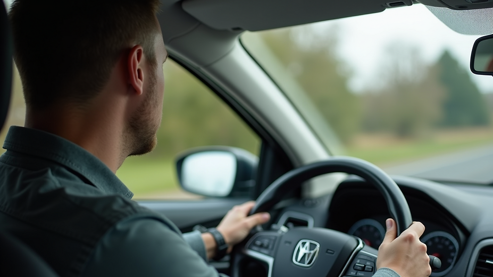 Close-up view of a driving instructor explaining road signs to a learner in Ashford