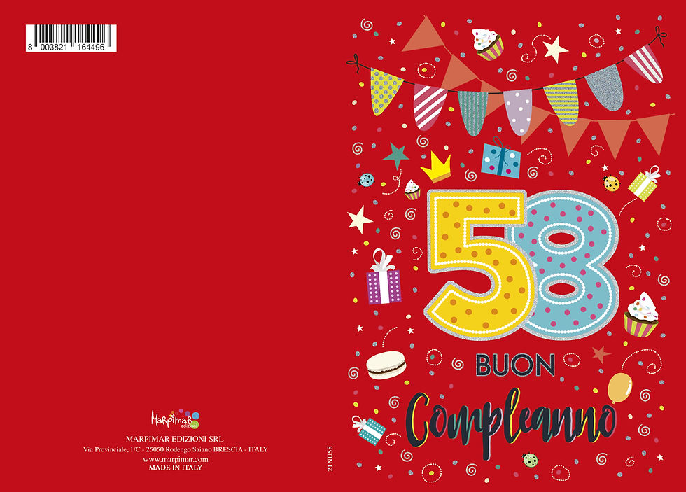 Miniatura: Biglietto di auguri 58 anni