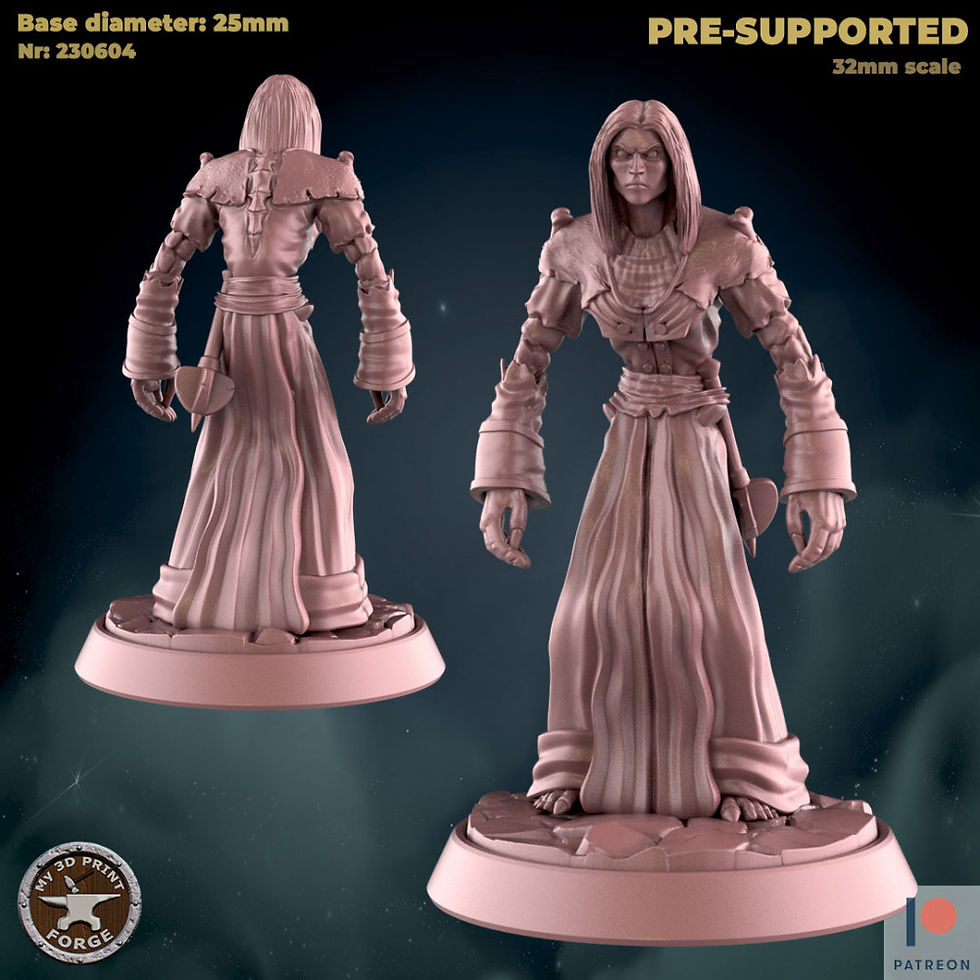Thumbnail: Undead Female Priest - 2 versions - Standing or Attacking