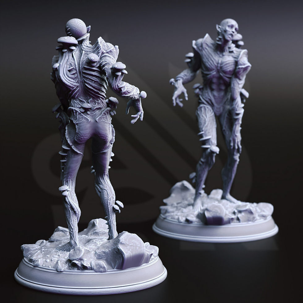 Thumbnail: Fungal Zombies - Myceloid Minions - 3 versions [25mm Base]