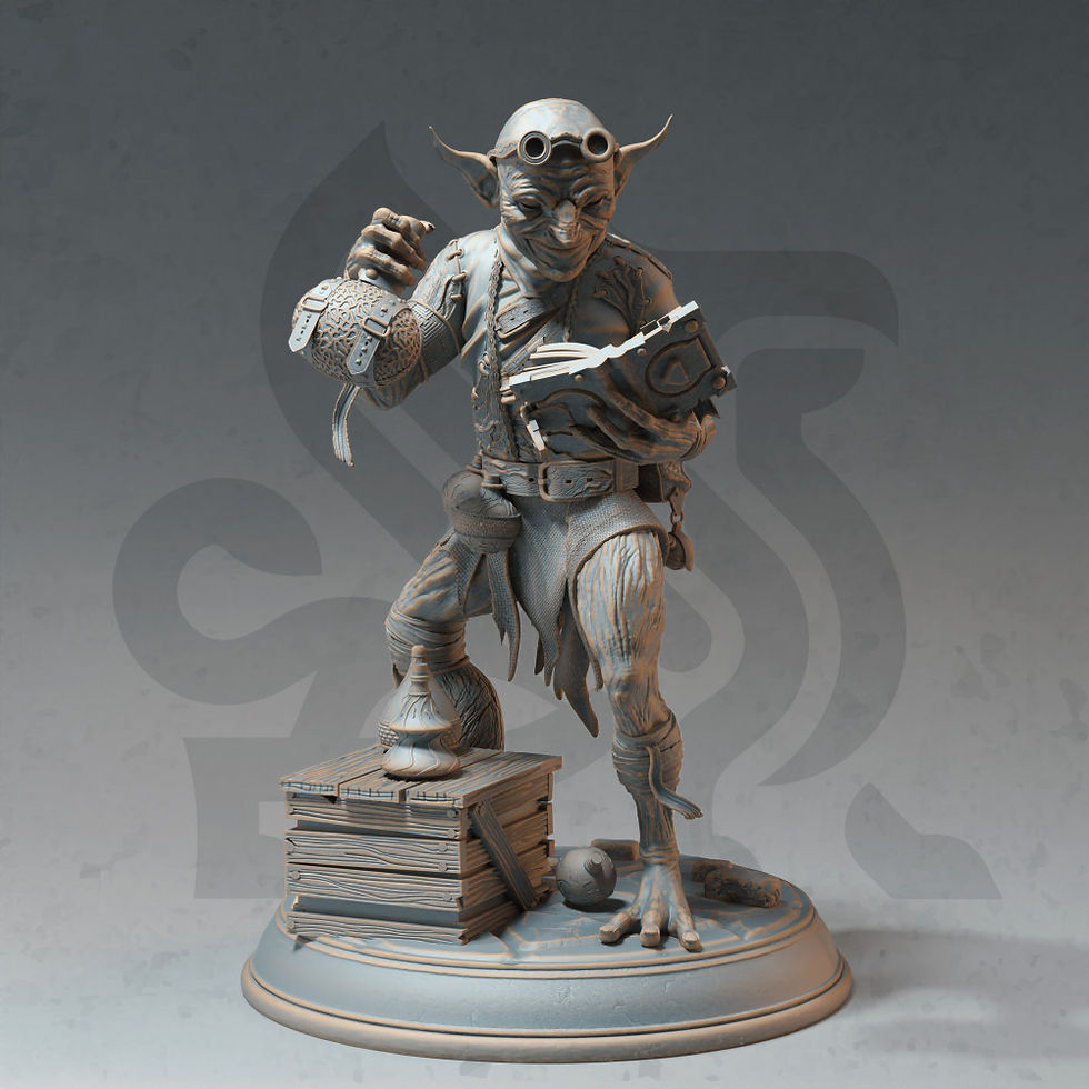 Thumbnail: Mana Goblin Trio - Alchemist, Sorcerer, Loot [Three Models - 25mm bases]