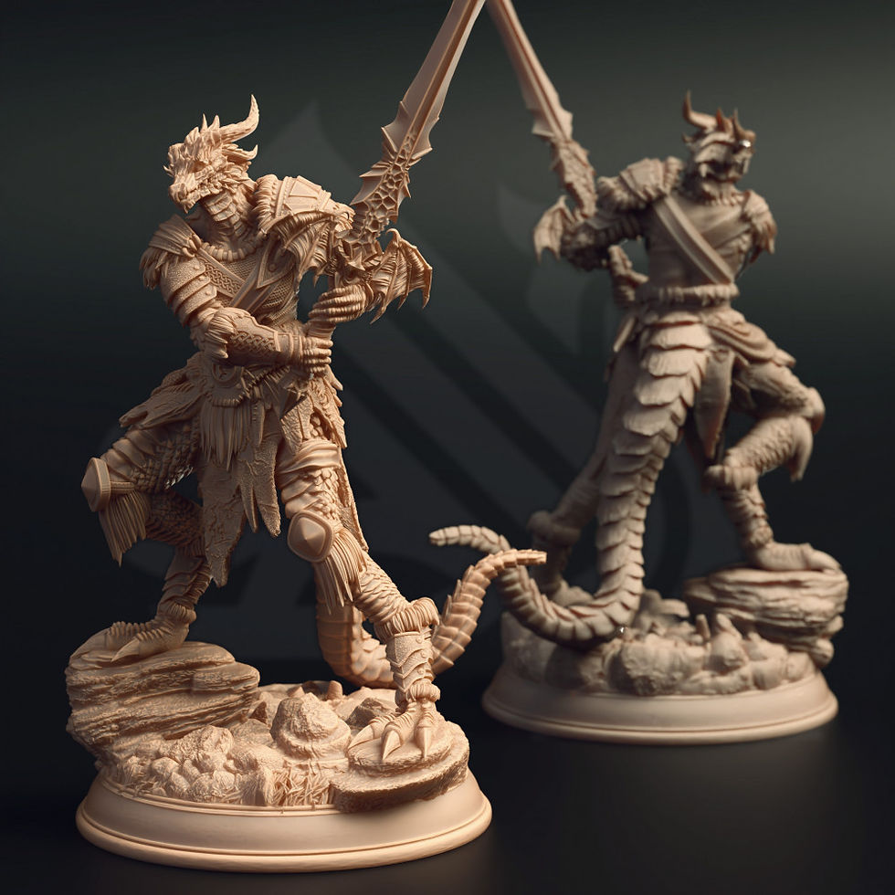 Thumbnail: Female Dragonborn Barbarian - Veseria [25mm base]