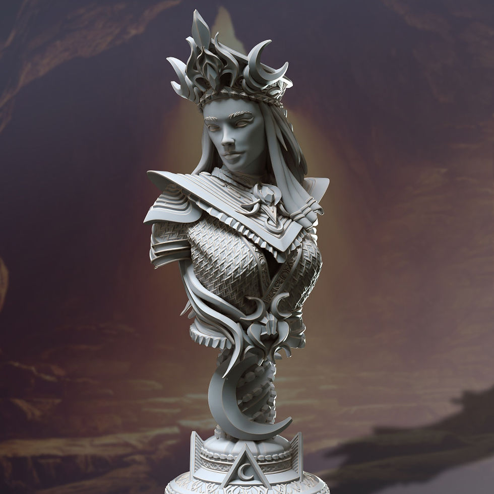 Thumbnail: Lunar Goddess Glanbeli (human) - BUST [120mm Height]