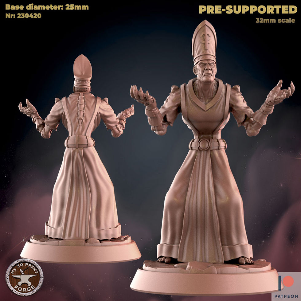 Thumbnail: Undead Inquisitor - 2 versions - Standing or Praying