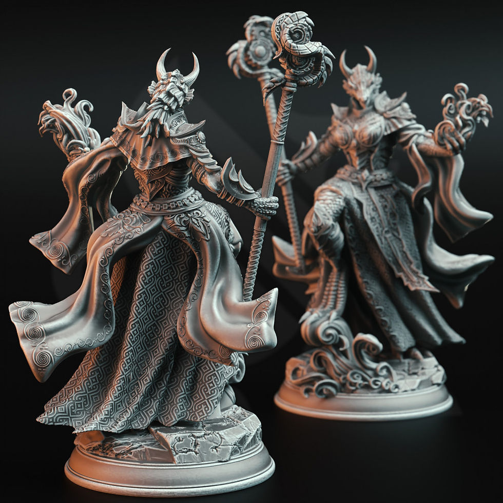 Thumbnail: Ascended Dragon Warlock - Tharvaya [25mm base]