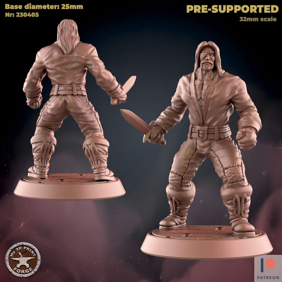 Thumbnail: Pirate Bandit - 2 versions - Standing or Defensive