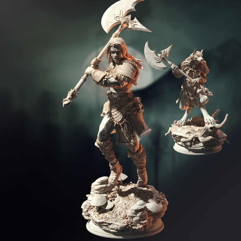 Ariana Grey (Human or Werewolf) - The Wolf Queen [Medium Model - 25mm base]