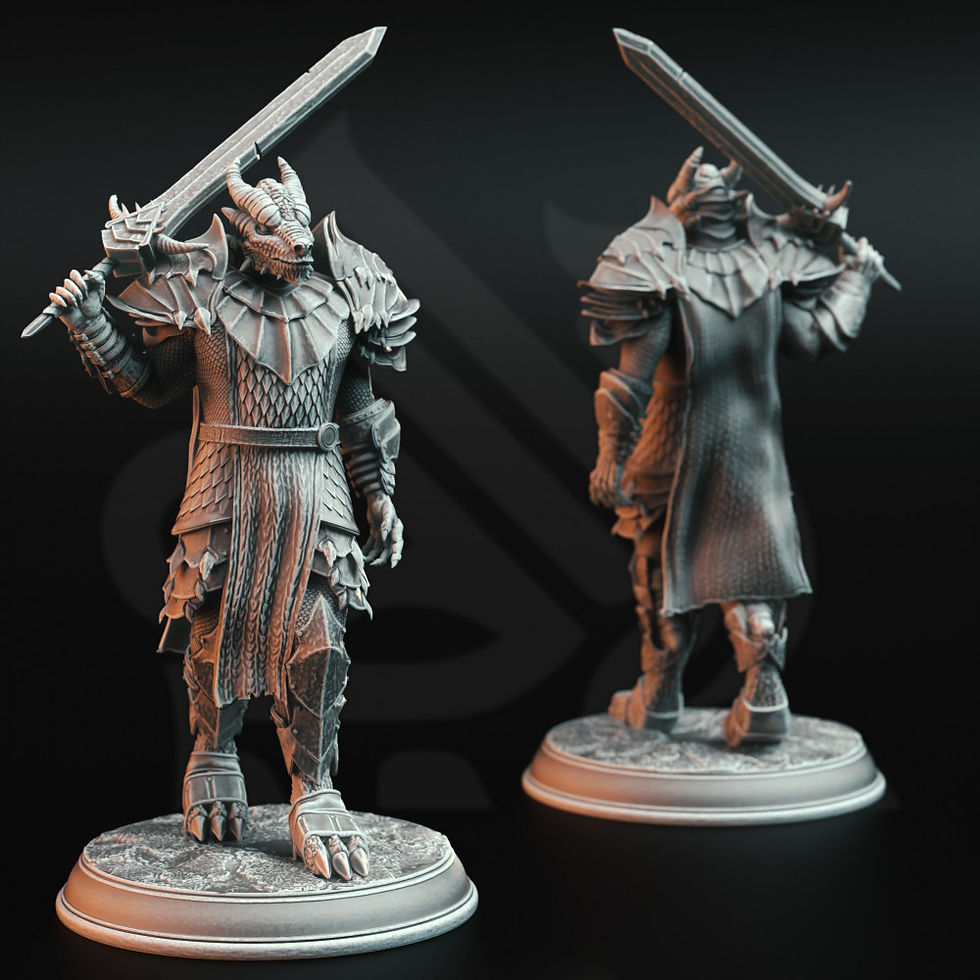 Thumbnail: Dragonborn Warriors - Dragon Knight Squad [25mm base]