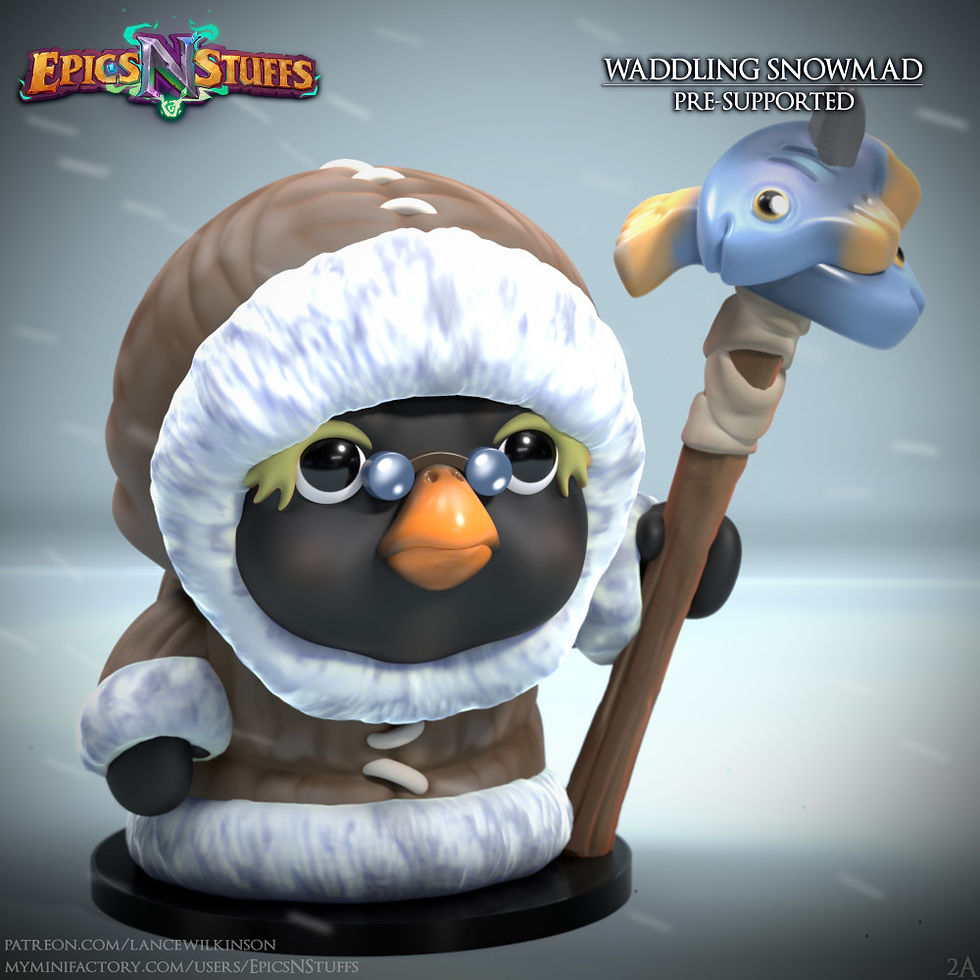 Thumbnail: Waddling Snowmad Miniature (2 variations)