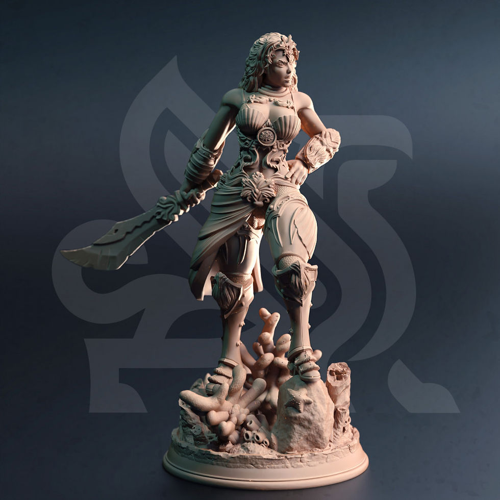 Thumbnail: Triton Female Fighter - Inedra-Ki [25mm base]