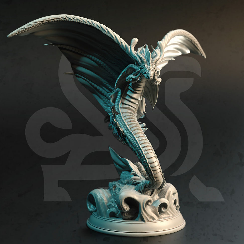 Thumbnail: Juvenile Mana Wyrm - Fyrindel [50mm base]