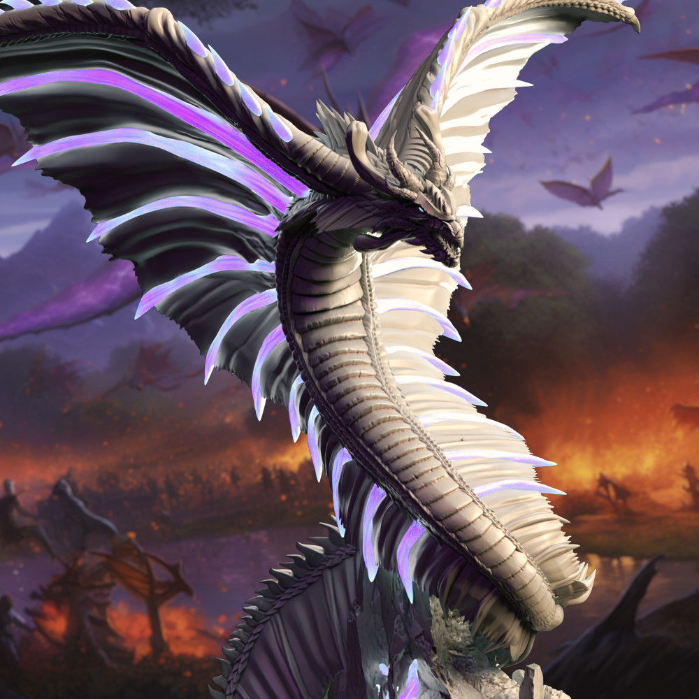 Adult Mana Wyrm - Fyrantius [75mm base]