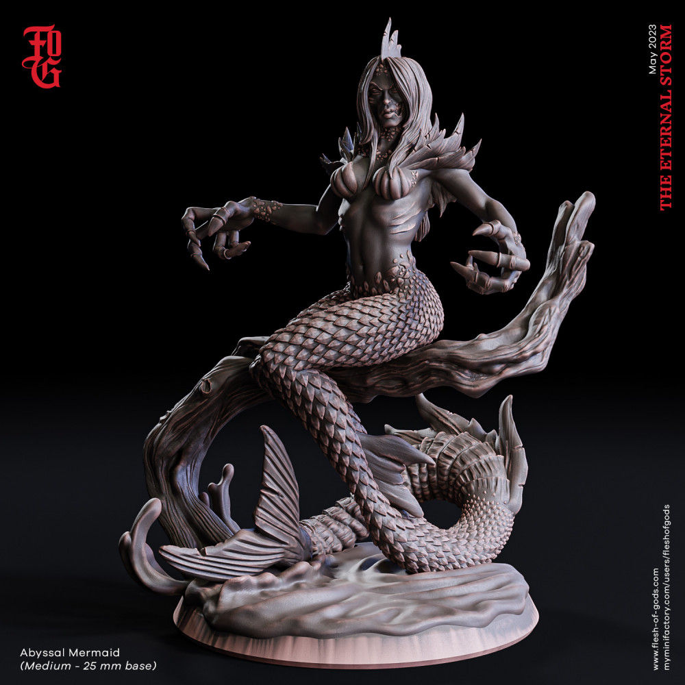 Abyssal Mermaid (25mm base)