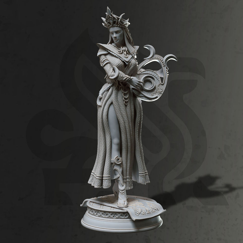 Thumbnail: Lunar Goddess - Glanbeli (human) [25mm base]