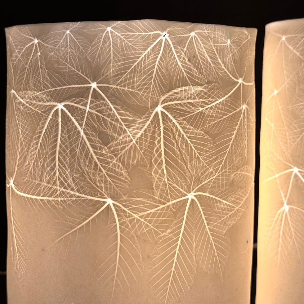 Thumbnail: 12. Pair of Horse chestnut Bedside lamps